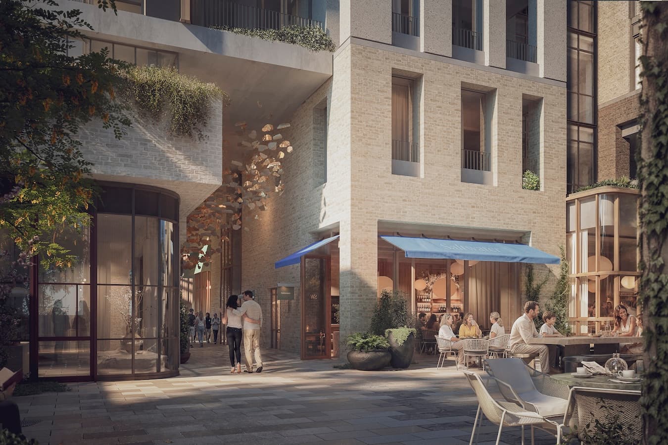 Retail and eateries spill into the northern laneway and courtyard, creating a lively everyday meeting place where the village can gather, pause and make memories.