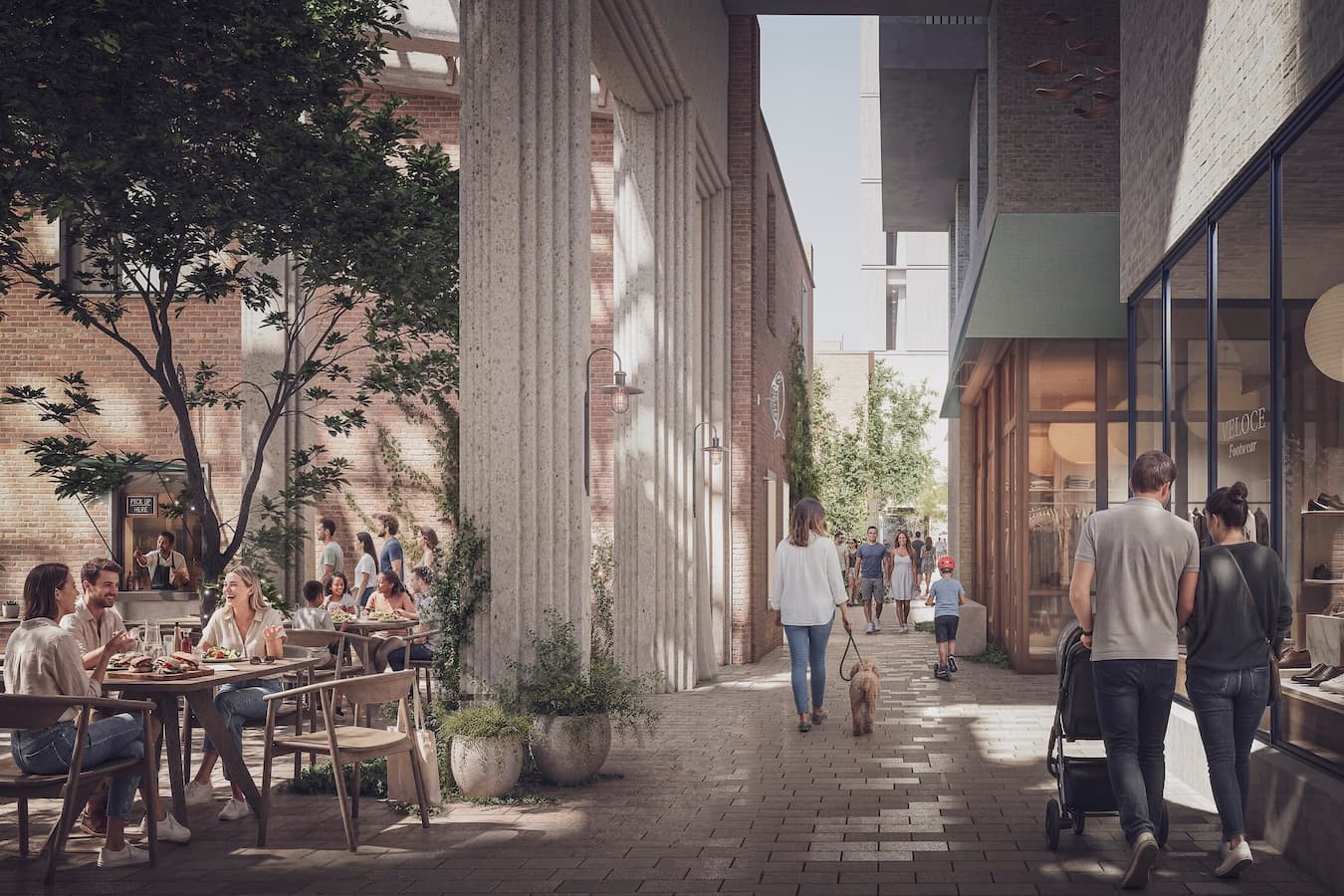 Behind Victoria Road, the laneway reveals a more hidden side of Devonport’s heritage fabric, with small shops, places to sit and connections that invite people deeper into the precinct.