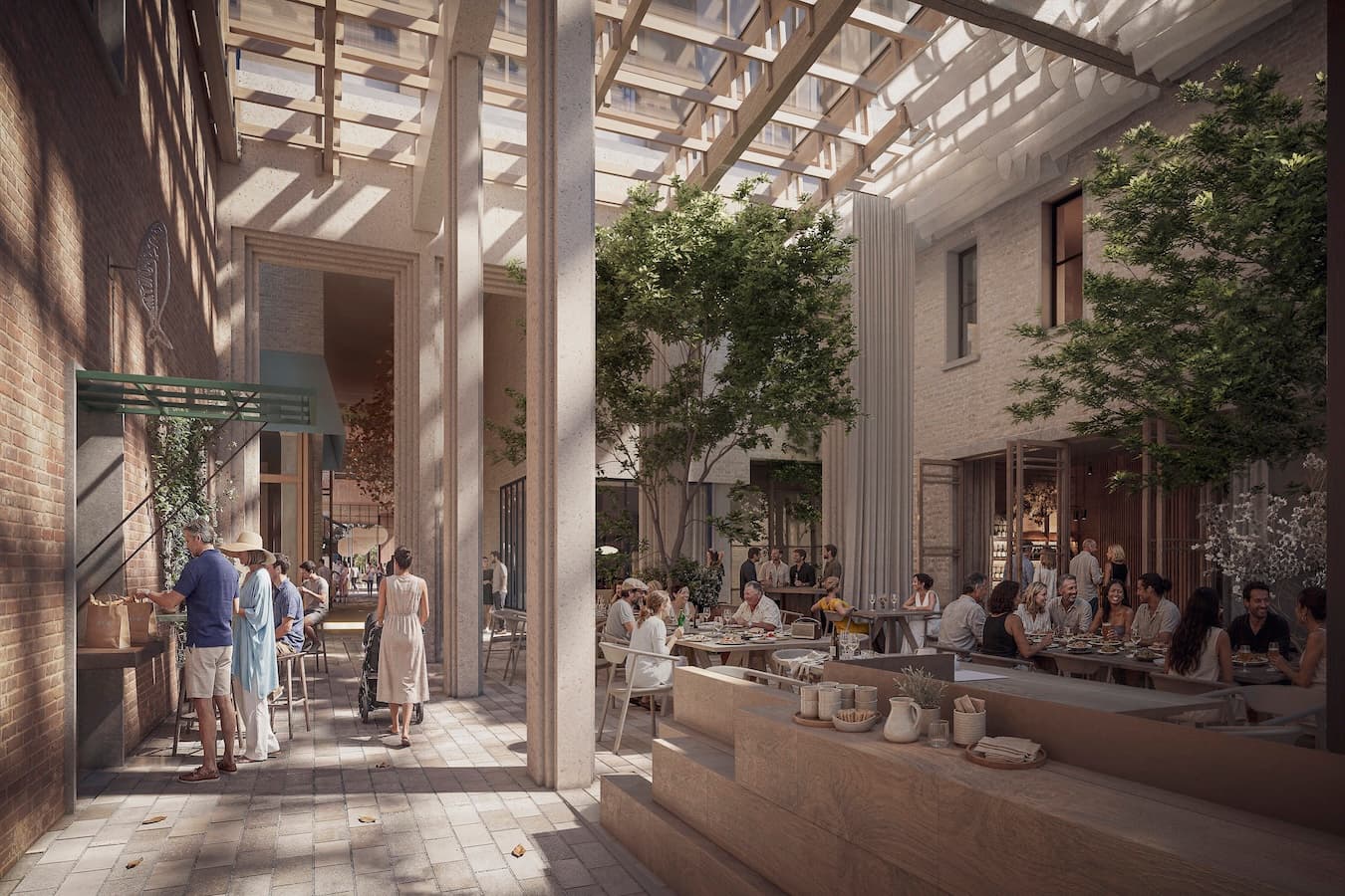 This shared “living room” for Victoria Road is framed by restored heritage buildings, bringing locals and visitors together around food, conversation and the gentle rhythm of village life.